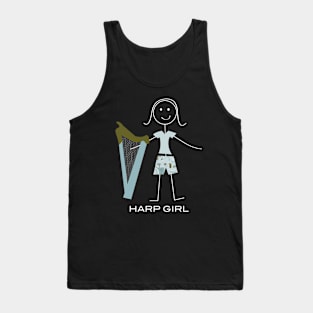 Funny Womens Harp Girl Tank Top